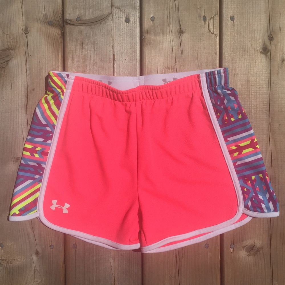 Neon Pink Under Armour Athletic Shorts